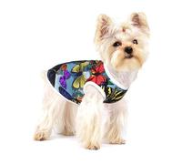 Hand Drawn Color Butterfly Print Lightweight Tank Top for Dogs Dog Shirts for Small Dogs Stretchy T Shirts Sleeveless Vest
