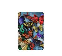 Hand Drawn Color Butterfly Printing 10 Pcs Car Air Freshener Fragrant Sheets,Car Hanging Accessories With Strings For Decor