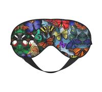 Hand Drawn Color Butterfly Printing Versatile Rest Helper, Soft Sleep Eye Mask Double-Sided for Yoga,Camping,Soft Sleep Eye Mask