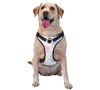 Hand Drawn Colorful Dogs Paws,Pet Harness,Adjustable Reflective Dog Harness,Pet Leash Vest,S