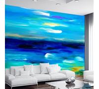 Hand Drawn Colour Graffiti Art Blue Sky Line 3D Wallpaper Easy Install Feature Office Living Room Sofa Bedroom TV Background Wall Decoration-430cm×300cm