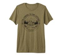 Hand-Drawn Coming Cottage Canada Estd. 2025 Retro Vintage Premium T-Shirt