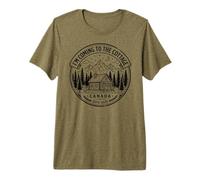 Hand-Drawn Coming Cottage Canada Estd. 2025 Retro Vintage Premium T-Shirt