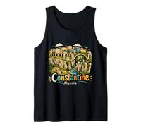Hand Drawn Constantine Algeria Travel Souvenir Landmark Gift Tank Top