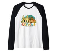 Hand Drawn Cordoba Argentina Travel Souvenir Landmark Gift Raglan Baseball Tee