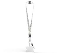 Hand Drawn Daisy Flower Premium Lanyard, UK Safety spec Complete with Safety Fastening, Removable Buckle, and Additional Item Holder, and ID Card Holder.