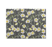 Hand Drawn Daisy Watercolor Pattern,500 Pieces Puzzles for Adults-Wooden Jigsaw Puzzle for Adults Elderly