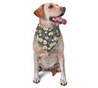Hand Drawn Daisy Watercolor PatternDog Bandanas Cat Puppy Scarfs Washable Pet Handkerchief