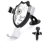 Hand Drawn Dandelion Flowers Bloom Where You are Planted Universal Car Phone Mount, Windshield Vent Phone Mount, Durable Handsfree Stand Strong Suction Cell Phone Holder for Men Women