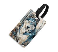 Hand Drawn Dog Pattern Luggage Tag Classic Personalized Repeated Luggage Tag Cute Unique Travel Essentials Identifiers for Women Men Baggage Backpack Handbag Suitcase