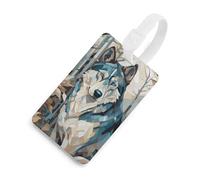 Hand Drawn Dog Pattern Luggage Tag Classic Personalized Repeated Luggage Tag Cute Unique Travel Essentials Identifiers for Women Men Baggage Backpack Handbag Suitcase