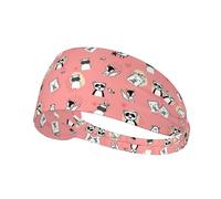 Hand Drawn Doodle Cute Animals Printing Full-Print Elastic Exercise Headband, Adjustable Fit Great For Yoga,Hikingâ€‹ Exercise Headband