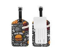 Hand Drawn Doodle Travel Luggage Tags Suitcase Baggage Tag Leather 1 Piece