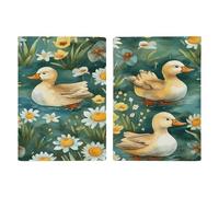 Hand Drawn Duck Passport Holder Leather Passport Wallet Cover Case Passport Protective Cover Cute Passport Book Holder Slim Credit Card Holder Travel Accessories for Women Men