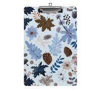 Hand Drawn Elements Clipboard, A4 Acrylic Clipboards with Hanging Hook, Ultra Lightweight & Shatterproof Writing Board for Office, Nurses, 8.5" X 12.5"