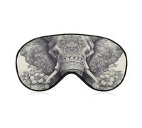 Hand Drawn Elephant Sleep Mask Eye Mask Eye Masks for Sleep Sleep Masks for Women Men Travel Eye Mask Adjustable Sleeping Mask Sleep Mask Blackout Cute Sleep Mask