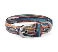 Hand Drawn Fish Pet Collar, Adjustable Dog Collars with Buckle Stainless Steel D-Ring, Comfortable Collar for Small Medium Dogs and Cats