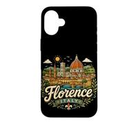 Hand Drawn Florence Italy Travel Souvenir Landmark Gift Case for iPhone 16 Plus