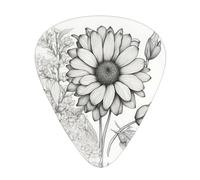 Hand Drawn Flower 1 Print12 Professional Guitar Tuner For Guitar, Bass, & Chromatic Tuning Modes