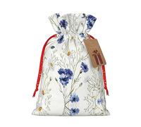 Hand Drawn Flower Christmas Gift Bag - Premium Design, Polyester Material - Ideal For Festive Occasions