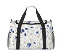 Hand Drawn Flower Hand Travel Bag - Large Reusable Shopping Bag, Ideal for Camping, Sports, Gym, and Outdoor Activities