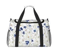 Hand Drawn Flower Hand Travel Bag - Large Reusable Shopping Tote Bag, Perfect for Outdoor Activities, Sports, Camping & Groceries, Black, One Size