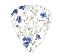Hand Drawn Flower Stolmx Guitar Pick Set - Full Print Design, 3 Thicknesses Available