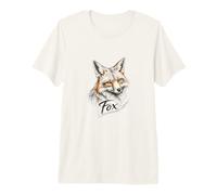 Hand-Drawn Fox Illustration Wildlife Art Premium T-Shirt