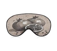 Hand Drawn Fruits Eye Mask Sleep Mask for Side Sleeper Women Men Pressure-Free & Light Block-Out Blindfold Soft Comfortable Eye Covers Breathable Blindfold Adjustable