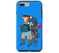 Hand Drawn Funny Backpacking Monkey Cartoon Gift by Lobeboy Case for iPhone 7 Plus/8 Plus
