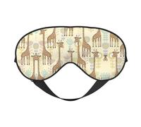 Hand Drawn Giraffes Double Sided Sleep Mask Soft Comfortable Light Blocking Eye Cover for Night Rest
