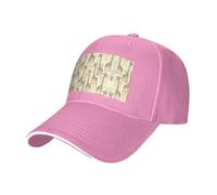 Hand Drawn Giraffes Pint Trucker Hat Baseball Cap, Baseball Cap Adjustable Sun Hat Golf Hats, Adjustable Classic Cap Pink