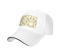 Hand Drawn Giraffes Pint Trucker Hat Baseball Cap, Baseball Cap Adjustable Sun Hat Golf Hats, Adjustable Classic Cap White