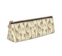 Hand Drawn Giraffes Print Students Supplies Higher Capacity Pencil Pouch Pen Case School Travel Office Desk