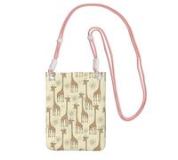 Hand Drawn Giraffes Printing Small Phone Crossbody Shoulder Holsters Bag.Fits All Cell Phones.Use For Running.Walking.Biking