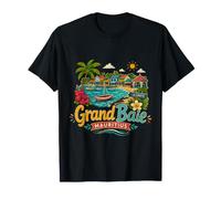 Hand Drawn Grand Baie Mauritius Travel Landmark Gift T-Shirt