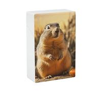 Hand Drawn Groundhog Cigarette Case Portable Novelty Cigarette Packing Box Crush Proof Waterproof Cigarette Box Novelty Gifts for Friend