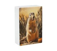 Hand Drawn Groundhog Cigarette Case Stylish Lightweight Pocket Holder Case for Smoke Waterproof Cigarette Dispenser Cigarettes Accessories for Outdoor Camping Hiking