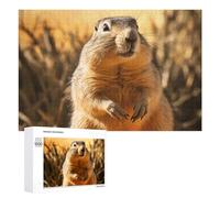 Hand Drawn Groundhog Wooden Puzzles for Adults 1000 PCS Unique Shape Puzzles Wall Art Home Decor for Puzzle Lovers, Family, Friend Creative Gift Toys