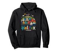 Hand Drawn Halifax Canada Travel Souvenir Landmark Gift Pullover Hoodie