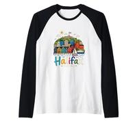 Hand Drawn Halifax Canada Travel Souvenir Landmark Gift Raglan Baseball Tee