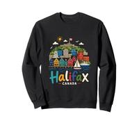 Hand Drawn Halifax Canada Travel Souvenir Landmark Gift Sweatshirt