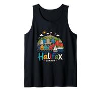 Hand Drawn Halifax Canada Travel Souvenir Landmark Gift Tank Top