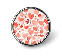 Hand Drawn Heart Round Badge Personalized Metal Lapel Pin Badges Fit Clothing Bags Hat Humorous Printed Brooch Badge Party Decorations Accessories for Men Women