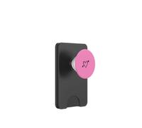 Hand Drawn Heart with Arrow Minimalist Hot Pink PopSockets PopWallet for MagSafe