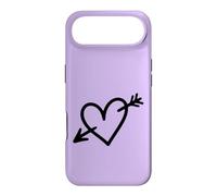 Hand Drawn Heart with Arrow Minimalist Lilac Case for iPhone Air