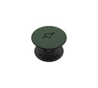 Hand Drawn Heart with Arrow Minimalist Sage Green PopSockets Adhesive PopGrip
