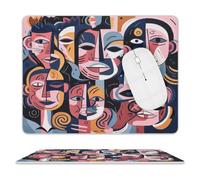 Hand Drawn Human Faces Mouse Pad Mouse Mat 10 X 8 Inch