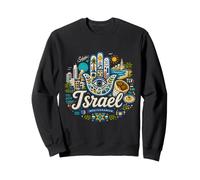 Hand Drawn Israel Travel Souvenir Landmark Gift Sweatshirt