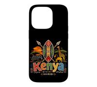 Hand Drawn Kenya Travel Souvenir Landmark Gift Case for iPhone 14 Pro